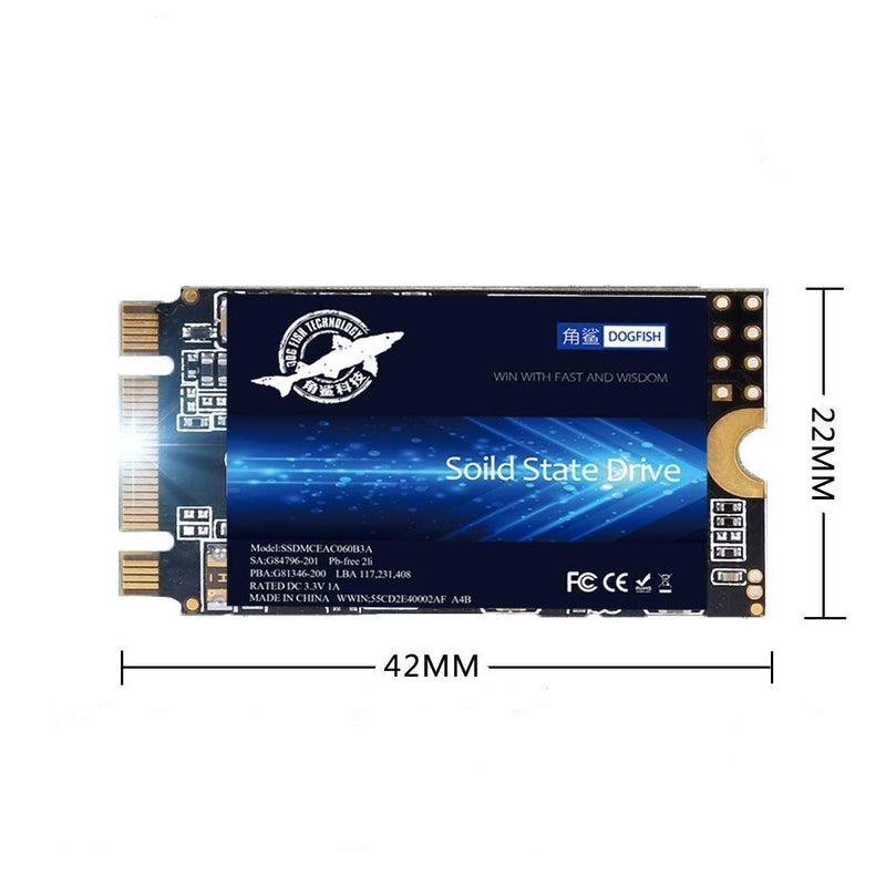 DogFish SSD SATA M.2 2242 256GB Dogfish Ngff Internal Solid State Drive High Performance Hard Drive for Desktop Laptop SATA III 6Gb/s Includes SSD 60GB 120GB 240GB 250GB 480GB 500GB 1TB (256GB M.2 2242) - Image 5